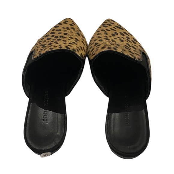 Jenni Kayne Cheetah Pony Hair Pointed Toe Flat Mules, Size 38 - Picture 5 of 5